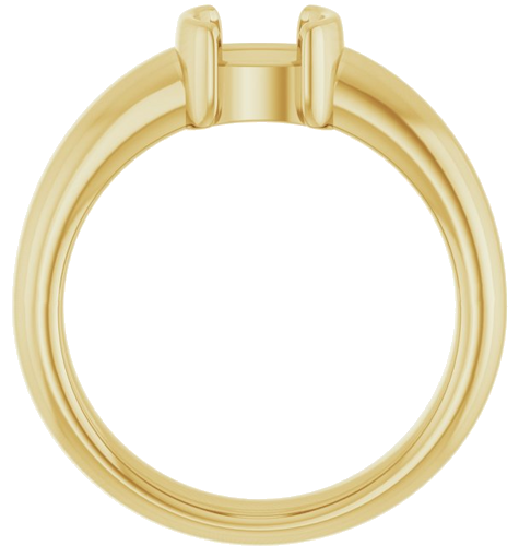 Sužadėtuvių Žiedas „Half-Bezel Solitaire“ 14k yellow gold Cushion 6mm (2)