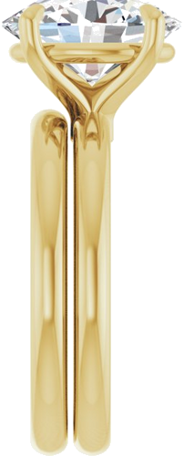 Sužadėtuvių Žiedas 585 Geltonojo Aukso Oval 11mm x 9mm (9)