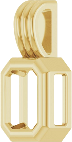 Pakabukas „Back-Set Solitaire“ 14k yellow gold Emerald 7mm x 5mm (2)