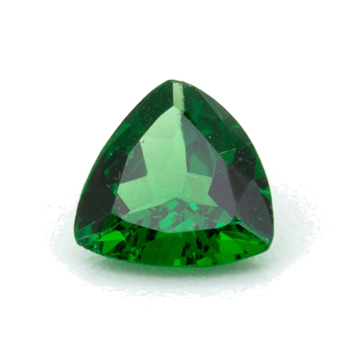 0.61 carat GREEN Trilliant Garnet (1)