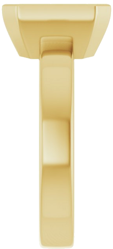 Sužadėtuvių Žiedas „Bezel-Set Solitaire“ 10k yellow gold Emerald 9mm x 7mm (4)