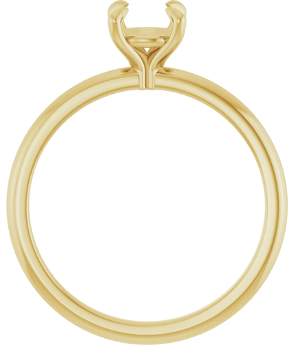 14K Yellow  5.8 mm Round Solitaire Engagement Ring Mounting (2)