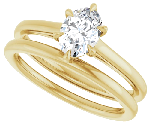 Sužadėtuvių Žiedas „Claw-Pong“ 14k yellow gold Oval 7mm x 5mm (10)
