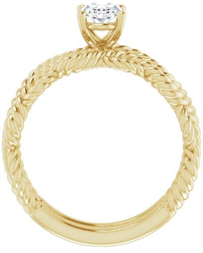 14K Yellow  7x5 mm Oval Solitaire Engagement Ring Mounting (7)