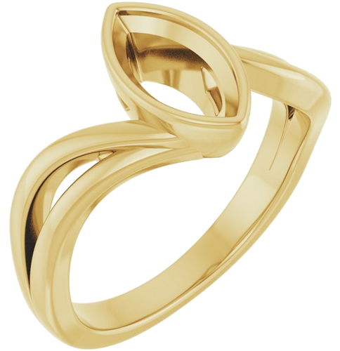 Sužadėtuvių Žiedas „Bezel-Set“ 14k yellow gold Marquise 9.5mm x 5mm (1)