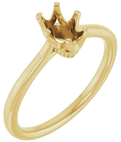 Sužadėtuvių Žiedas „Solitaire“ 585 Geltonojo Aukso Oval 7mm x 5mm (1)