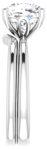 Sužadėtuvių Žiedas „Solitaire“ 585 Baltojo Aukso Cushion 8mm (9)