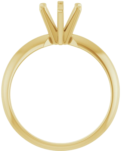 14K Yellow 8x6 mm Oval 6-Prong Solitaire Engagement Ring Mounting (2)