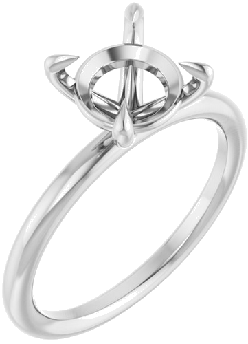 Sužadėtuvių Žiedas „Claw-Prong Solitaire“ 950 Platinos Round 8.2mm (1)
