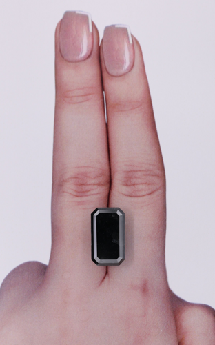 9.43 carat Fancy Black-VVS2 Natūralus Emerald Deimantas (1)
