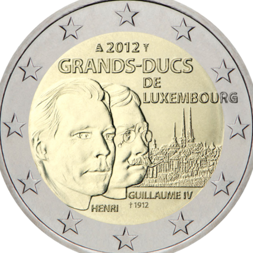 2012 Liuksemburgas Guillaume IV 2 eurų moneta (2)