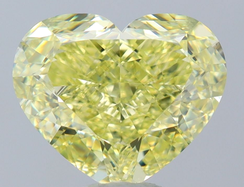 4.03 carat Fancy Yellow-VS2 Natūralus Heart Deimantas (1)