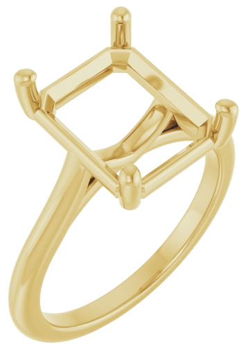 Sužadėtuvių Žiedas 14k yellow gold Emerald 11mm x 9mm (1)
