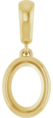 14K Yellow  8x6 mm Oval Pendant Mounting (1)