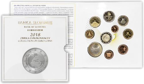 2018 Словения Набор монет евро BU (1)