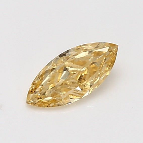 0.5 carat Fancy Orangey Yellow-SI2 Natūralus Marquise Deimantas (1)