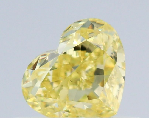 0.5 carat Fancy Yellow-VS2 Natūralus Heart Deimantas (1)