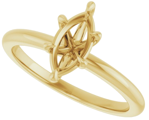 Sužadėtuvių Žiedas „Claw-Prong“ 14k yellow gold Marquise 9mm x 4.5mm (5)