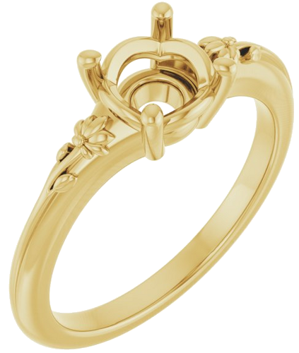 Sužadėtuvių Žiedas „Solitaire“ 18k yellow gold Round 6.5mm (1)