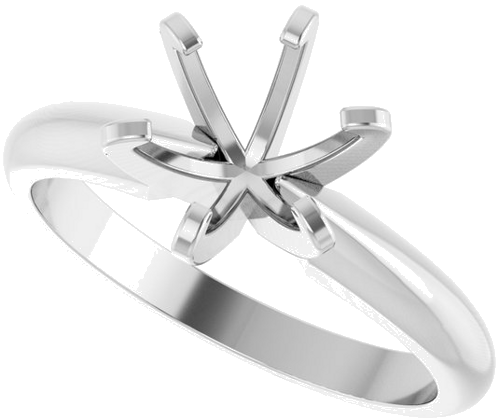 Sužadėtuvių Žiedas „Heavyweight Solitaire“ 14k white gold Round 7mm (5)