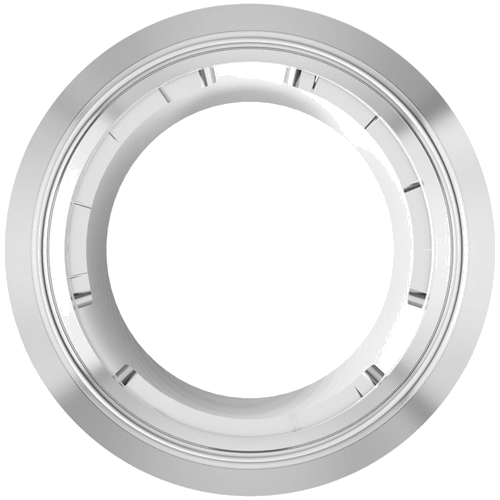 Pakabukas „Round Bezel-Set Slide“ 10k white gold Round 5.2mm (1)