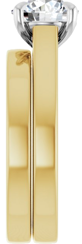 Sužadėtuvių Žiedas „Claw-Prong“ 14k yellow/white gold Round 7.4mm (9)