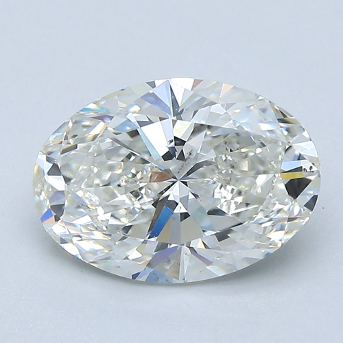3.01 carat H-SI1 Natūralus Oval Deimantas (1)