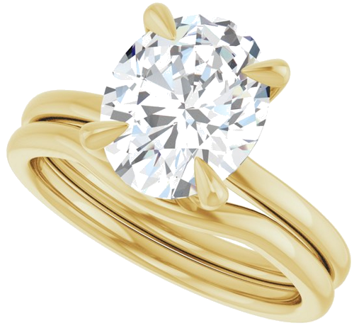 Sužadėtuvių Žiedas 14k yellow gold Oval 10mm x 8mm (10)