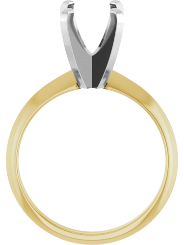 Sužadėtuvių Žiedas „Lightweight Solitaire“ 14k yellow/white gold Elongated Cushion 9mm x 7mm (2)