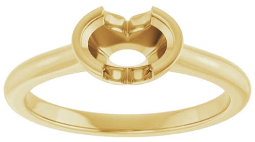 14K Yellow 7x5 mm Oval Solitaire Engagement Ring Mounting (3)
