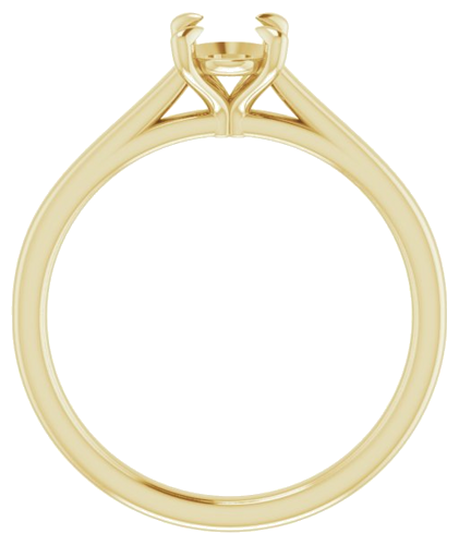 Sužadėtuvių Žiedas „Solitaire“ 585 Geltonojo Aukso Oval 7mm x 5mm (2)