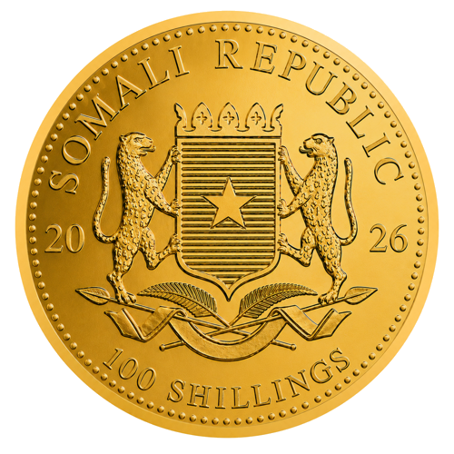 1/10 oz Слон 2026 Сомали золотая монета (2)