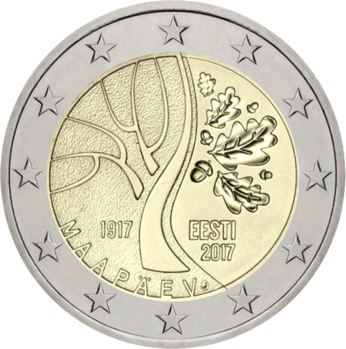 2017 Igaunijas neatkarības 2 eiro monēta (1)