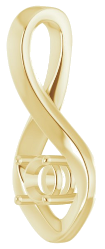 14K Yellow 4.1 mm Round Pendant Mounting (2)