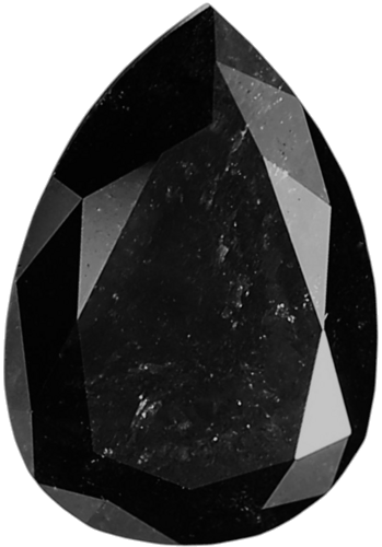 2.14 carat Fancy Black-VVS2 Natūralus Pear Deimantas (1)