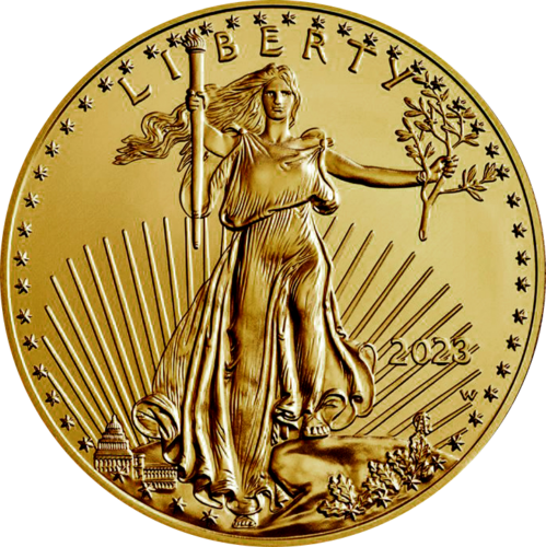 1 oz Amerikas Ērglis 2022 ASV zelta monēta (2)