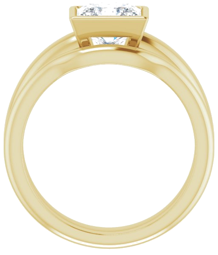 14K Yellow 6.5 mm Square Engagement Ring Mounting (7)