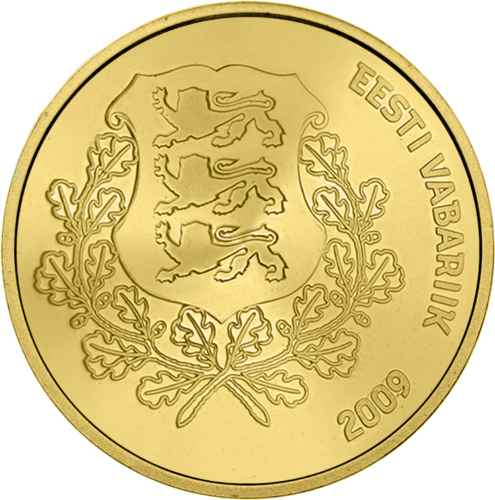 2009 Эстония Праздник песни и танца 100 крон золотая монета (2)
