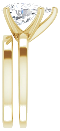 14K Yellow 12x8 mm Pear Solitaire Engagement Ring Mounting (9)