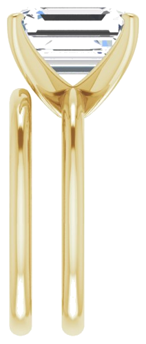 Sužadėtuvių Žiedas „Solitaire“ 585 Geltonojo Aukso Emerald 11mm x 9mm (9)