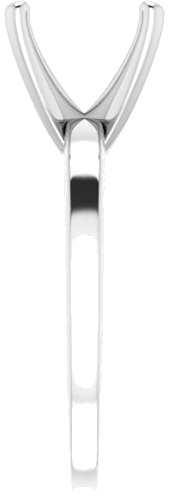 10K White 10 mm Round Solitaire Engagement Ring Mounting (4)