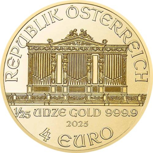 1/25 oz Austrijas Filharmonija 2025 Zelta monēta (2)