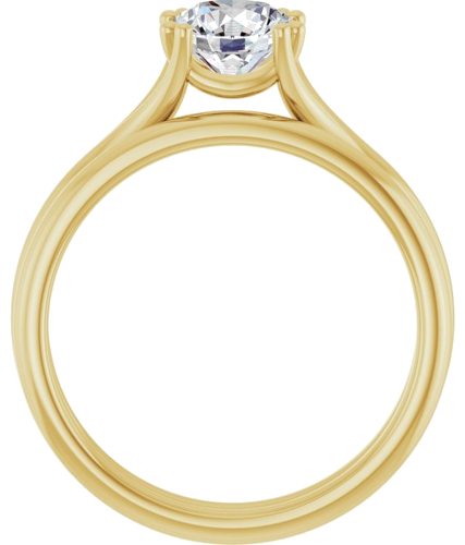 Sužadėtuvių Žiedas „Twin-Prong Woven Solitaire“ 585 Geltonojo Aukso Round 6.5mm (7)