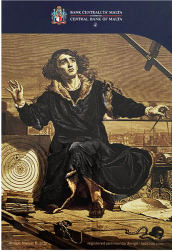 2021 Мальта Николай Коперник 2 евро BU на карточке (2)