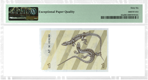 1991 Lietuva 1 talonas PMG GEM UNC 66 (Be užrašo) (2)