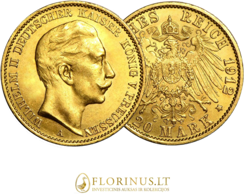 20 Marks gold coin Wilhelm II (1890-1913), German Empire (3)