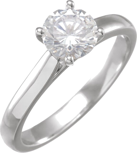 Sužadėtuvių Žiedas „Solitaire“ 950 Platinos Round 5.2mm (3)