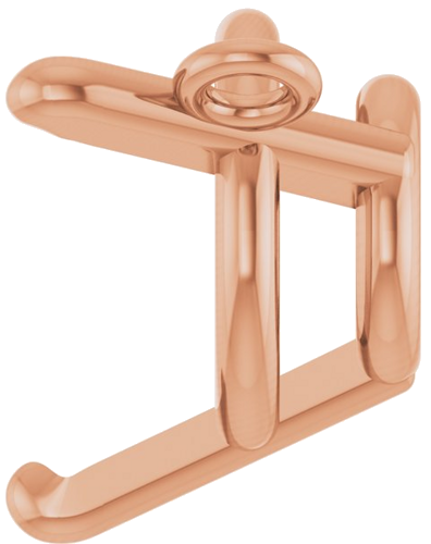 Pakabukas „Round 3-Prong“ 585 Rožinis Aukso Round 7mm (3)