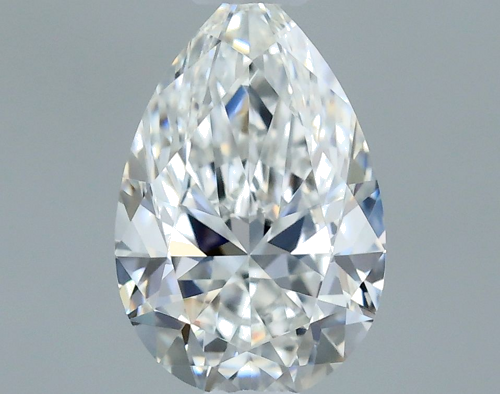 0.4 carat F-VVS2 Natūralus Pear Deimantas (1)