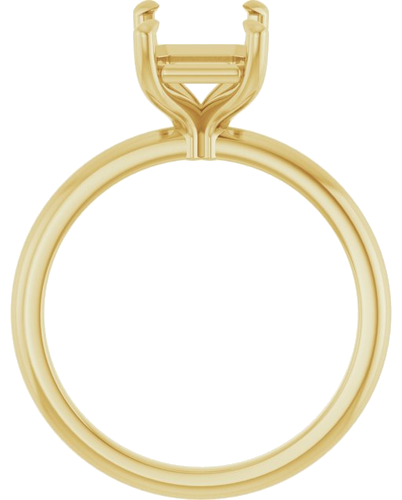 Sužadėtuvių Žiedas 585 Geltonojo Aukso Emerald 9mm x 7mm (2)